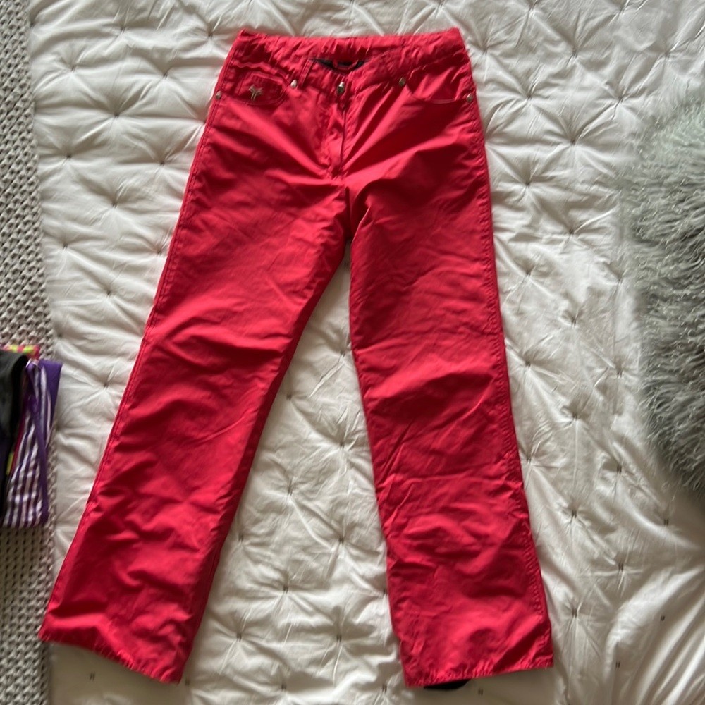 Girls Hot Pink 5-pocket Ski pant